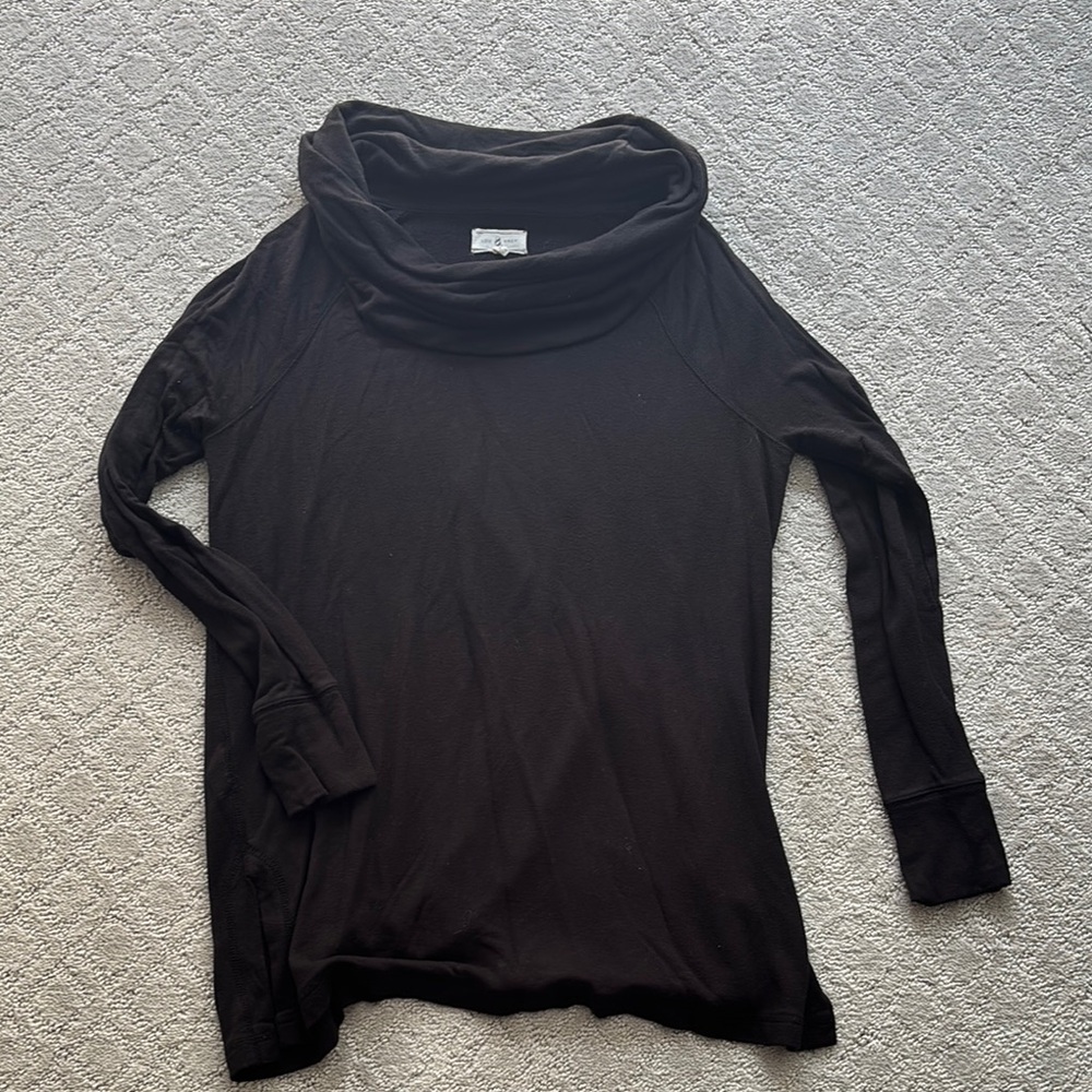 Lou and Grey Women's Black Cowl Neck Tunic Top